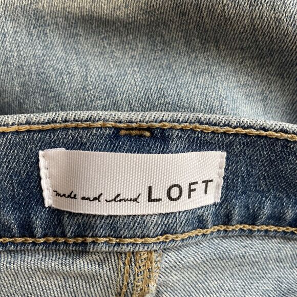 Loft Jeans The Skinny High Rise Women's Size 25/0 Raw Hem - Picture 7 of 9